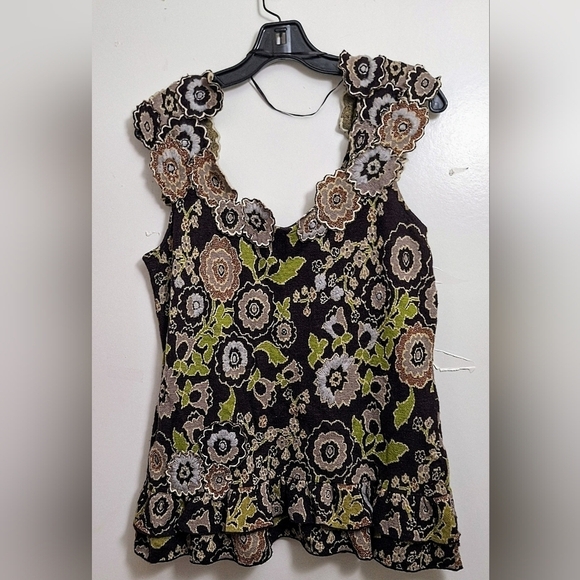 Anthropologie's Charles & Robin Embroided Floral Sleeveless Sweater - Picture 3 of 6